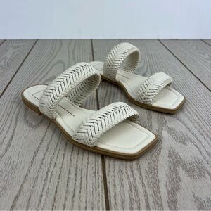 Dolce Vita Women's  Inya Braided Womev Strap Flat Sandals 6.5 Ivory $100